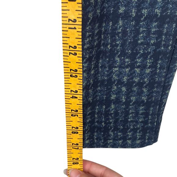Theory Adbelle K Blue Green Plaid Stretch Skinny Legging Pants SZ S - Picture 10 of 11